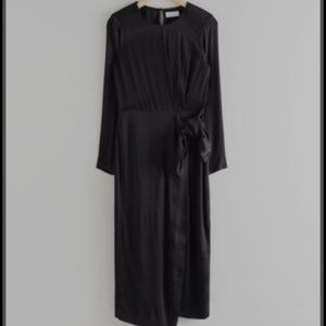 &other stories cupro midi dress